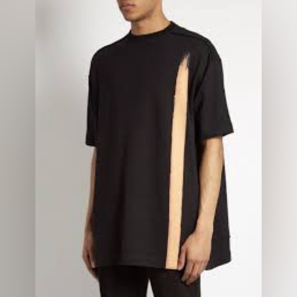 Raf Simons Black Tan Short Sleeve oversized Tee Crewneck size XL Streetwear